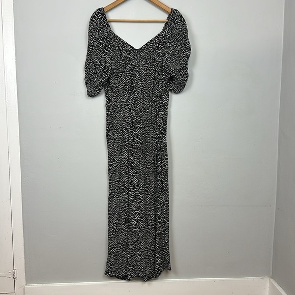 OPEN EDIT  Black Brush Dot Dress Sz S - Picture 10 of 14